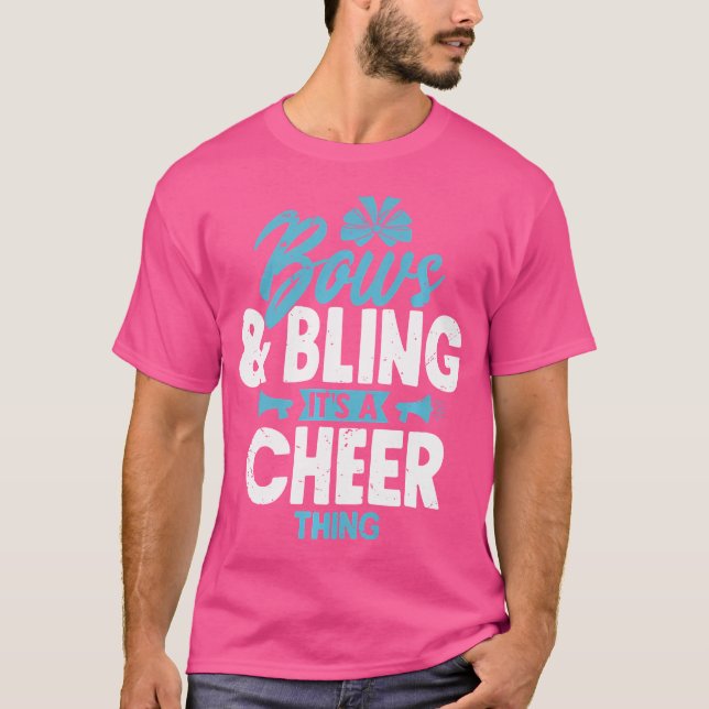 Camiseta Bows Bling It'S A Cheer Thing Cheerleader Cheerlea (Frente)