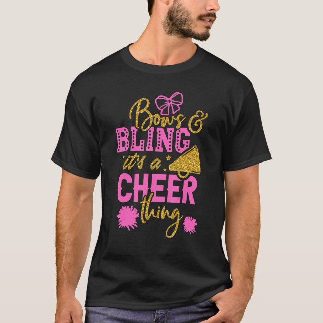 Camiseta Bows & Bling It's A Cheer Thing Cheerleading Cheer (Frente)
