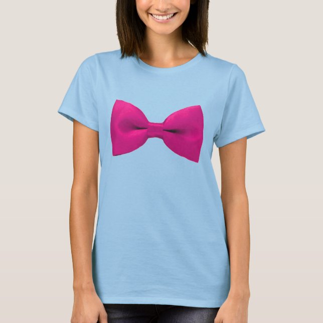 Camiseta Bowtie Bikini a rosa (Frente)