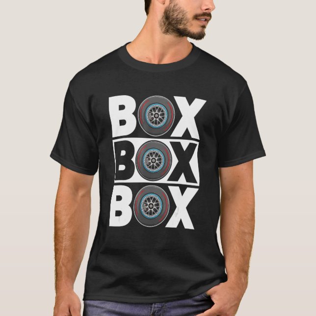 Camiseta Box Box Box F1 Drag Racing Race Drifting Fast Cars (Frente)