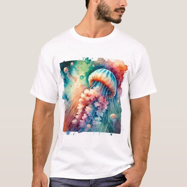 Camiseta Box Jellyfish 050824AREF128 - Watercolor (Frente)