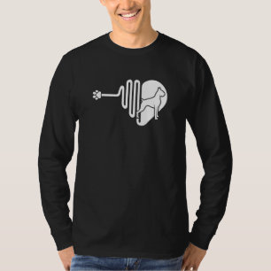 Camiseta Boxador Coração Batendo Pata do Cachorro Dono de P