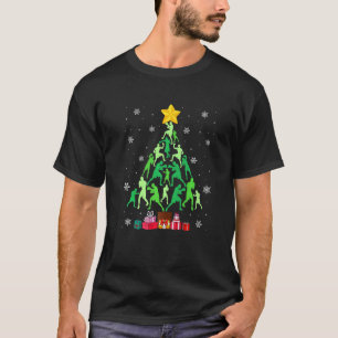 Camiseta Boxando Árvore de Natal Engraçada Esportes Ao Long