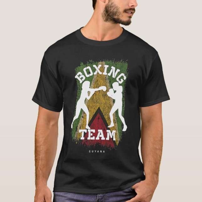 Camiseta Boxando as mulheres na Guiana Combatendo Boxing (Frente)
