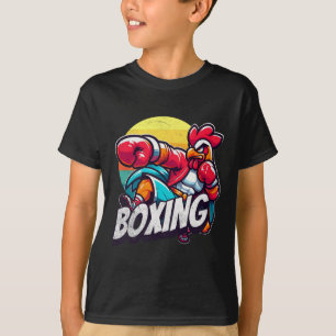 Camiseta Boxando Galinhas Legal Roosters Engraçados Galinha