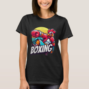 Camiseta Boxando Galinhas Legal Roosters Engraçados Galinha