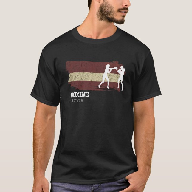 Camiseta Boxando Letônia de Combate a Boxing (Frente)