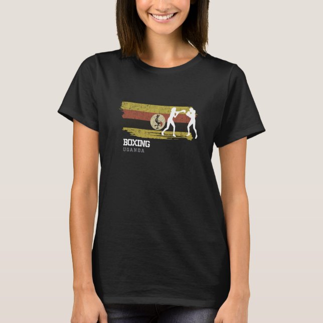 Camiseta Boxando mulheres em Uganda combatendo boxing no co (Frente)