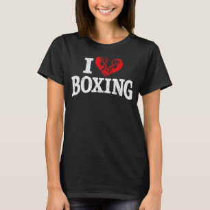 Camiseta Boxas Luvas Coração Vintage I Love Boxing 1