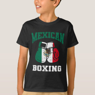Camiseta Boxas Mexicanas Luvas Orgulho Mexicano Homens Patr
