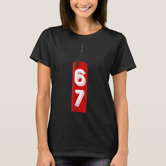 Camiseta Boxe 6 7 Seis Sete Divertido Design de MMA Academi (Frente)