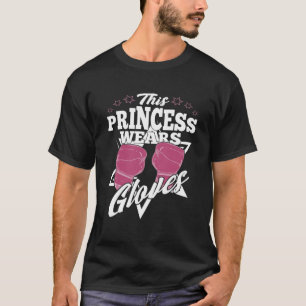 Camiseta Boxe A Princesa Usa Luvas De Boxe Rosa Mulher