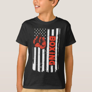 Camiseta Boxe Bandeira EUA Lutador de MMA Kickboxing Boxe P
