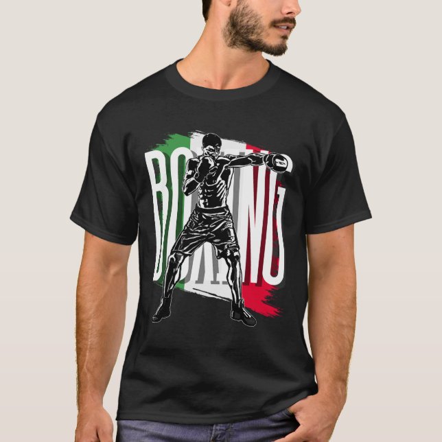 Camiseta Boxe, Bandeira Mexicana (Frente)