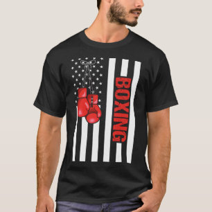 Camiseta Boxe Patriótico da Bandeira Americana Boxe Patriót