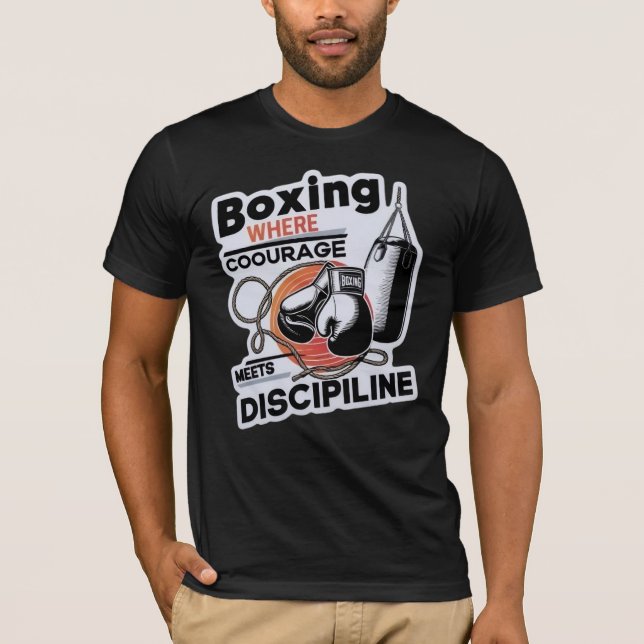 Camiseta boxe quando a coragem se encontra (Frente)