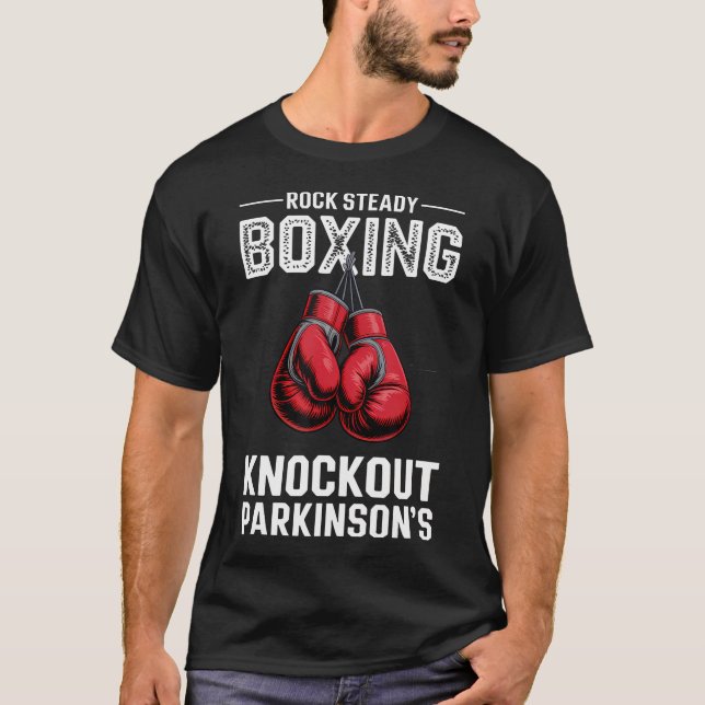 Camiseta Boxe Rock Steady Derruba Parkinson (Frente)
