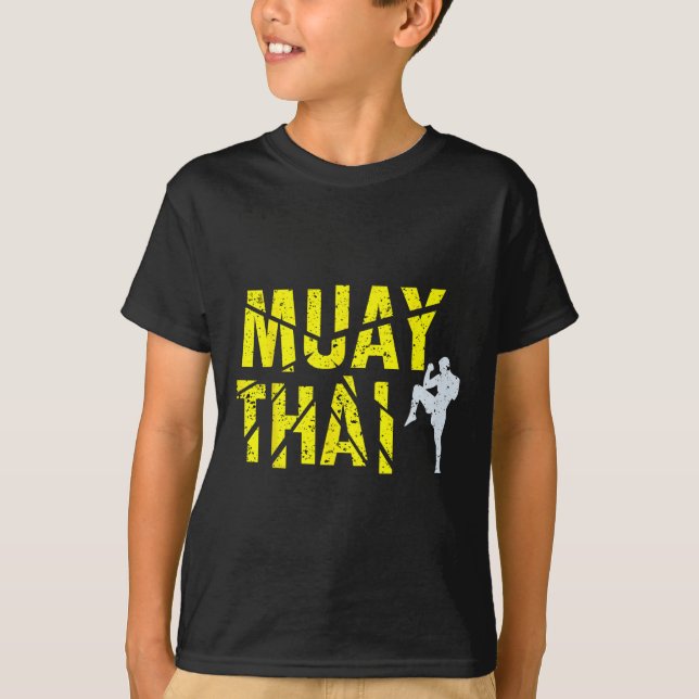 Camiseta Boxe Tailandesa - Boxeador Muay Thai Kickboxing  (Frente)