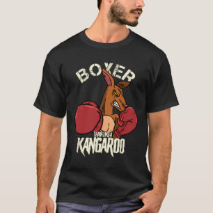 Camiseta Boxeador Boxe Kickboxing Treine Como Um Canguru