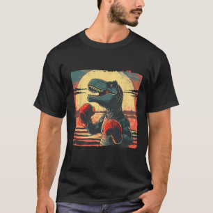 Camiseta Boxeador Dinossauro Boxe Dino Kickboxing T-rex Box