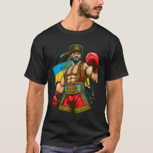 Camiseta Boxeador Ucraniano Bandeira da Ucrânia Boxe