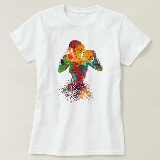 Camiseta Boxeadora Feminina (Frente do Design)