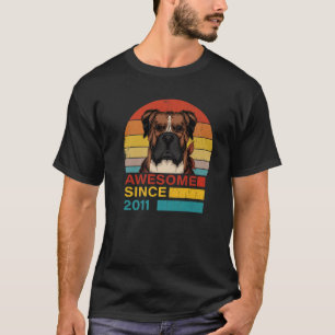 Camiseta Boxer 2011 Birthday Funny Vintage Boxer Retro Suns