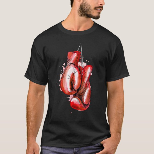 Camiseta Boxer 2022 com luvas Red Boxing (Frente)