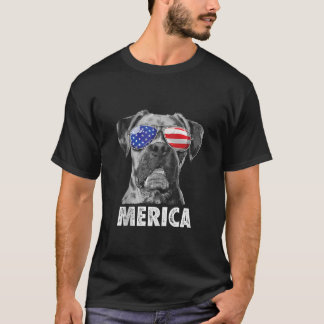 Camiseta Boxer 4 de julho Merica Sunglass Men USA Americana