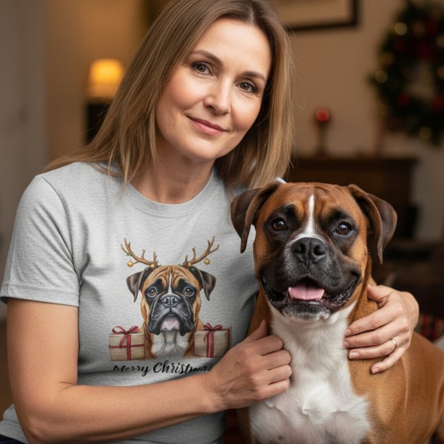 Camiseta Boxer Alegria de Natal  (Criador carregado)