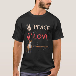 Camiseta Boxer alemão dono de cachorro paz amam boxis alemã