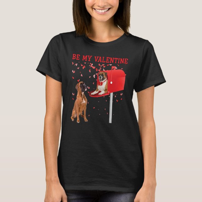 Camiseta Boxer Be My Valentine Heart Mailbox (Frente)