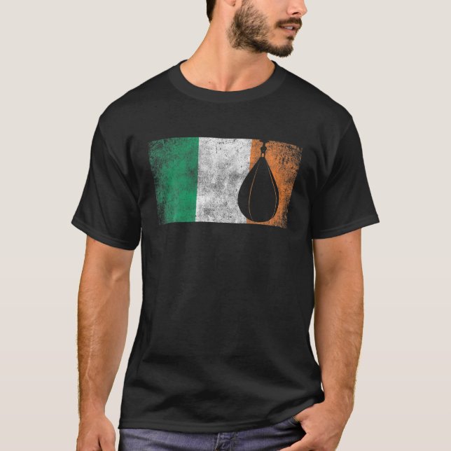 Camiseta Boxer Boxer Boxing Gift Rua. Dia de Patrick Bandei (Frente)