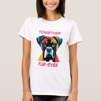 Camiseta Boxer Bulldog Pastel Colorful Abstrato Dog Art