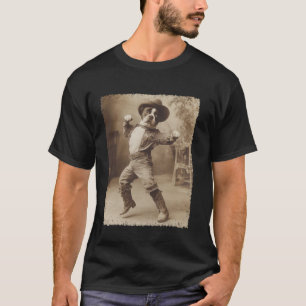 Camiseta Boxer Cachorro Engraçado Caubói Tolo