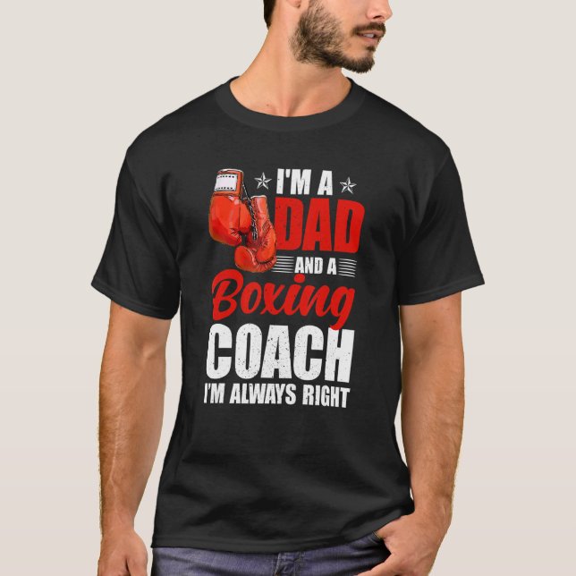 Camiseta Boxer Daddy Coaches Fathers Day I'm A Dad And A Bo (Frente)
