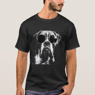 Camiseta Boxer de Hipster no Estilo Grunge com Óculos de So