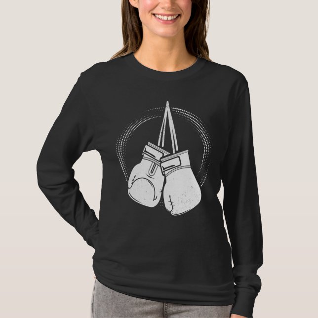 Camiseta Boxer de luvas brancas (Frente)