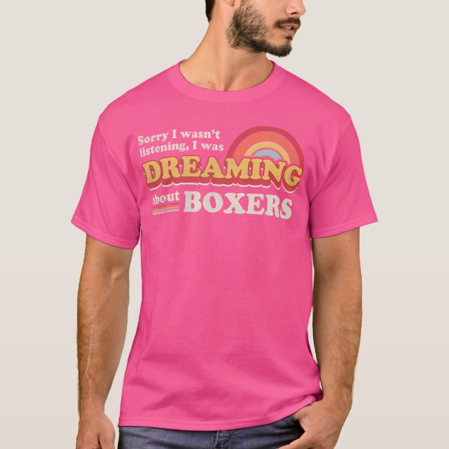 Camiseta Boxer Design Sonhando com Boxers (Frente)