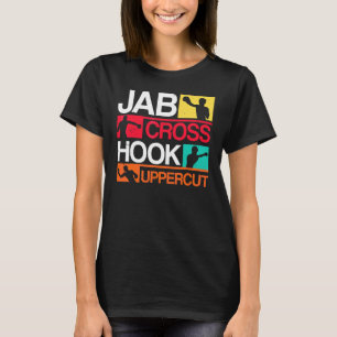 Camiseta Boxer do Corpo Superior do Gancho Cruzado Jab