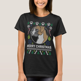 Camiseta Boxer Dog Breed Christmas Sweater