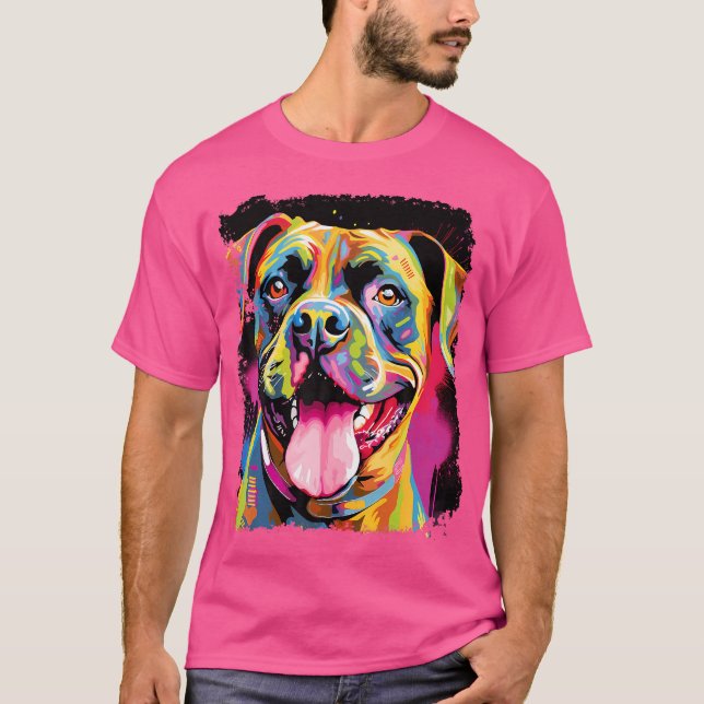 Camiseta Boxer Dog Colorido (Frente)