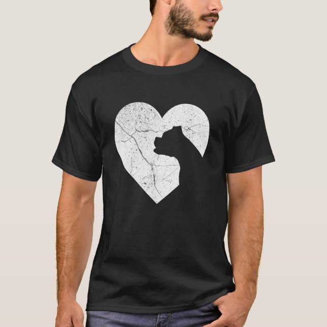 Camiseta Boxer Dog Funny Heart Valentine's Day Dog Dad Mom (Frente)