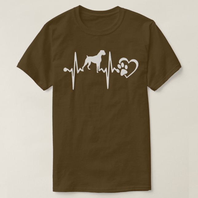 CAMISETA BOXER DOG HEARTBEAT (Frente do Design)