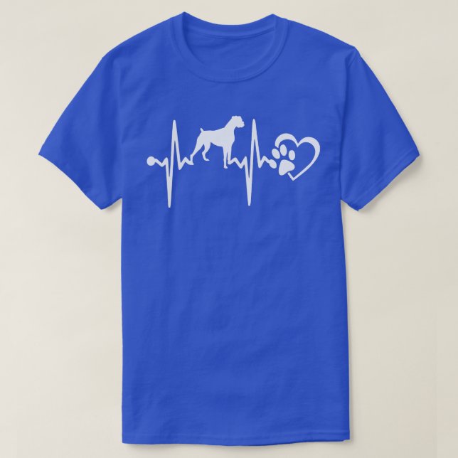 CAMISETA BOXER DOG HEARTBEAT (Frente do Design)