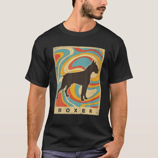 Camiseta Boxer Dog Retro Vintage (Frente)