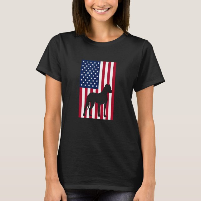 Camiseta Boxer Dog USA American Flag 4° de julho Patriótico (Frente)