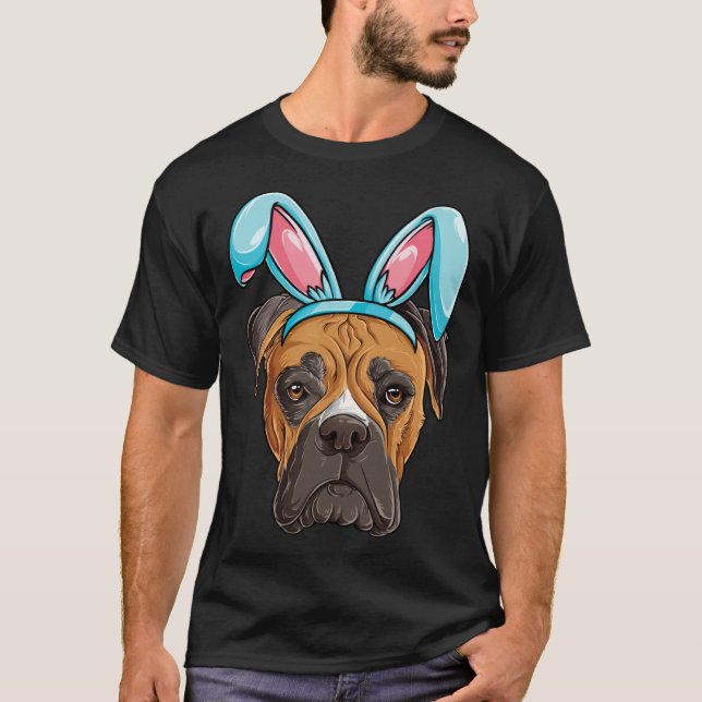 Camiseta Boxer Easter Bunny Ears Costume  Boys Girls Kids D (Frente)