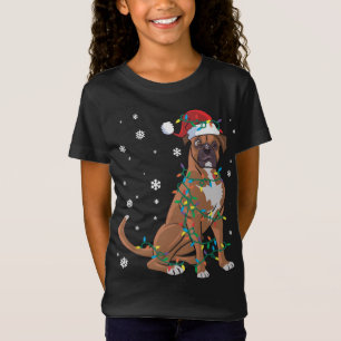 Camiseta Boxer Embalado Em Cão De Luz De Natal