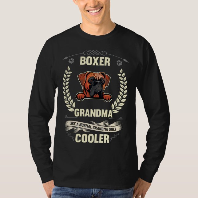 Camiseta Boxer Grandma Like A Normal Grandma Only Cooler (Frente)